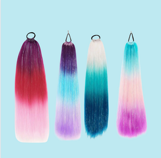 Magical Purple to Pink Hair Extension Pony Tail