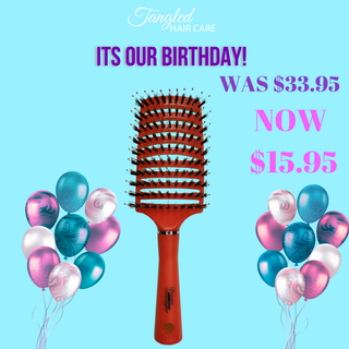 11th BIRTHDAY SALE  Dream Detangler Brush - Sensory Red