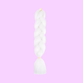 Synthetic Braiding Hair - White