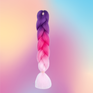 Synthetic Braiding Hair - Purple to Pink Ombre