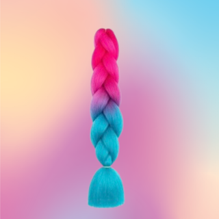 Synthetic Braiding Hair - Pink/Teal Ombre