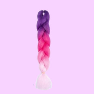 Synthetic Braiding Hair - Purple to Pink Ombre