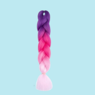 Synthetic Braiding Hair - Purple to Pink Ombre