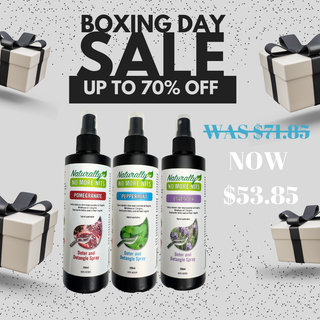 BOXING DAY SALE Three Pack Naturally No More Nits Deter & Detangle Spray