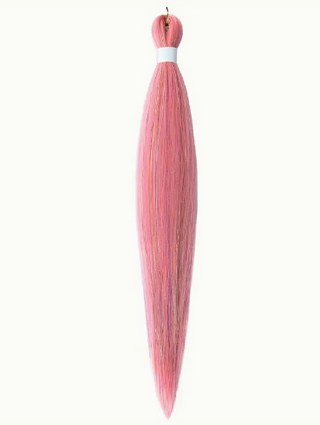 Synthetic Braiding Hair with Tinsel - Pink