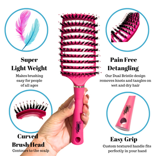 Dream Detangler™️ - Flamingo Pink - Tangled Hair Care