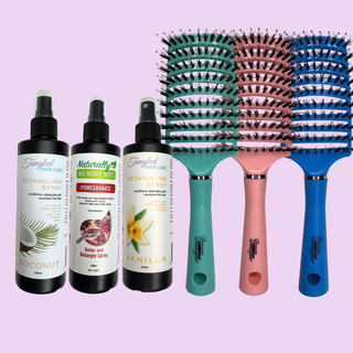 Family Value THREE Pack THREE Sprays & THREE Brushes - Tangled Hair Care