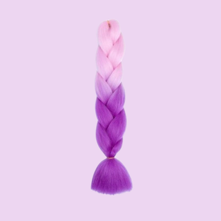 Synthetic Braiding Hair - Pink to Purple Ombre - Tangled Hair Care