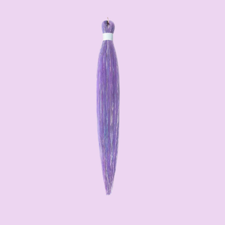 Synthetic Braiding Hair with Tinsel - Bright Purple - Tangled Hair Care