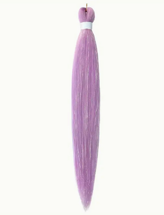 Synthetic Braiding Hair with Tinsel - Lilac - Tangled Hair Care